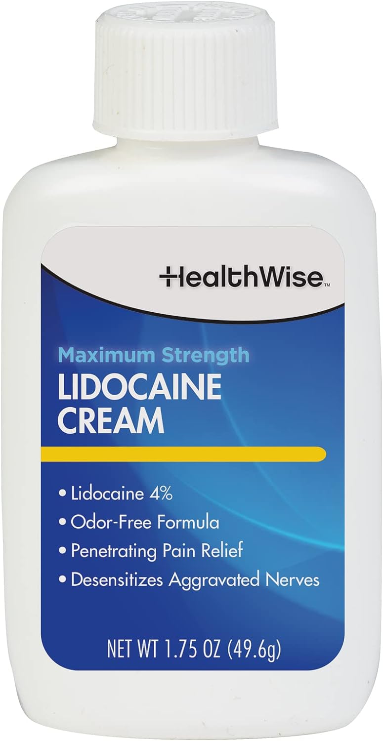 HealthWise Lidocaine Cream 1.75 Oz