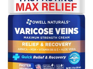 OWELL NATURALS Varicose & Spider Vein Leg Cream 2oz